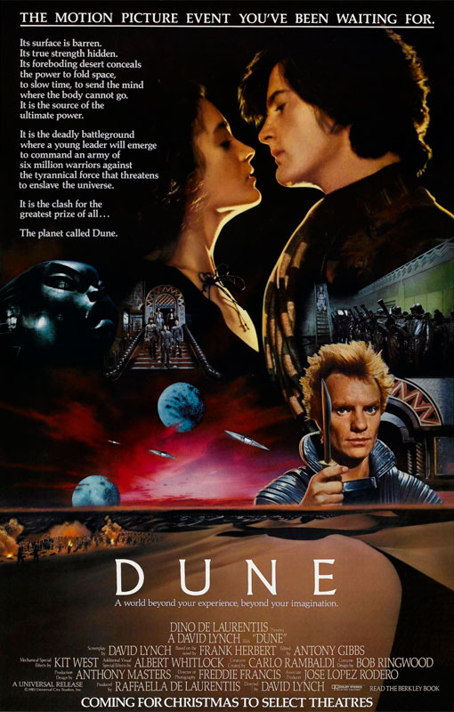 Dune is an adaptation of the first of a series of novels and incorporating some elements from the later novels. The pre-production process was slow and problematic, and the project was handed from director to director.