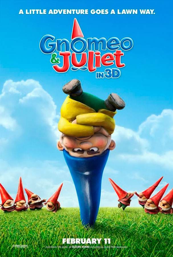 In Gnomeo and Juliet, garden gnomes Gnomeo and Juliet have as many obstacles to overcome as their quasi namesakes when they are caught up in a feud between neighbors