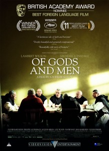 In Of Gods and Men, under threat by fundamentalist terrorists, a group of Trappist monks stationed with an impoverished Algerian community must decide whether to leave or stay.