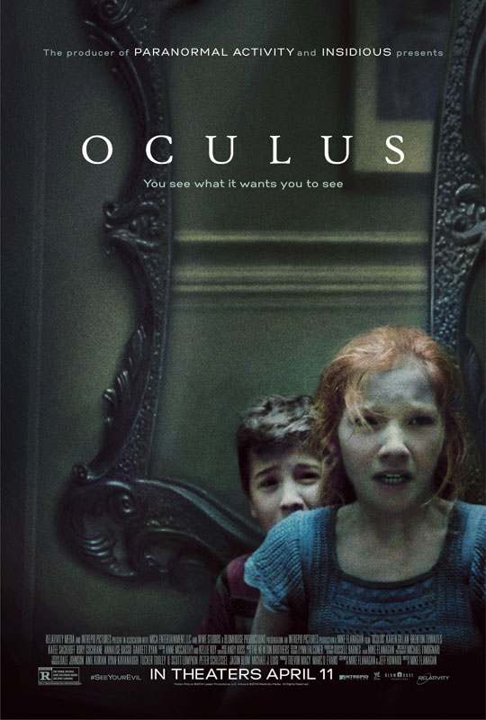 Flanagan’s journey bringing Oculus to the screen began with a short film of the same name he wrote and directed in 2005. That film, which was made for just under $1,500 and shot in four days, featured one actor alone in a room with the Lasser glass for the entirety of its thirty-minute running time. 