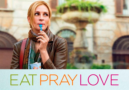 Hoping that the film would be successful, marketers created over 400 merchandising tie-ins. Products included Eat Pray Love-themed jewelry, perfume, tea, gelato machines, an oversized Indonesian bench, prayer beads, and a bamboo window shade.
