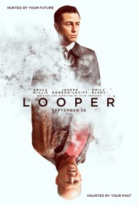 In the film, Joe, played by Joseph Gordon-Levitt, is a “looper”, Old Joe (Bruce Willis)  a hit man for the mob.  When future gangsters want to rub somebody out, they send the target back in time, where Joe is waiting to do him in.  After all, what better place to hide a body than in the past?  